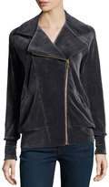 Thumbnail for your product : Minnie Rose Long-Sleeve Velour Moto Jacket, Shark