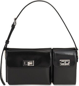 BY FAR Billy Semi Patent Leather Shoulder Bag