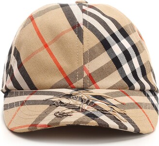 ハット Burberry Check baseball hat Burberry Check Baseball Cap - ShopStyle Hats