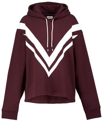 Tory Sport Printed cotton jersey hoodie