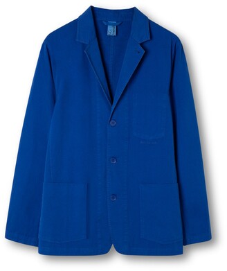 M.C.Overalls M.C. Lightweight Cotton Blazer Royal Blue - ShopStyle