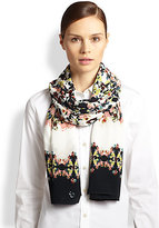 Thumbnail for your product : Erdem Peabody Wallpaper Silk Scarf