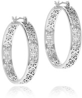 Thumbnail for your product : Tory Burch Kinsley Large Logo Hoop Earring