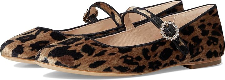 Jack Rogers Mizzy Mary Jane - Velvet Women's Sandals Leopard : 9.5 M