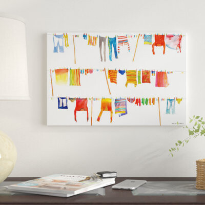 East Urban Home 'Laundry' By Maja Wronska Graphic Art Print on Canvas