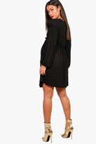 Thumbnail for your product : boohoo Maternity Long Sleeve Smock Dress