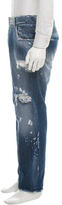 Thumbnail for your product : Dolce & Gabbana Distressed Tapered-Leg Jeans