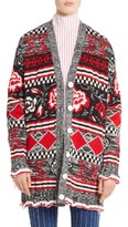 Thumbnail for your product : MSGM Women's Rose Jacquard Wool Blend Cardigan