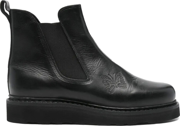 Needles Embossed-Detail Platform Boots