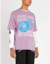 Thumbnail for your product : BASKETBALL SKATEBOARDS Logo-print cotton-jersey T-shirt