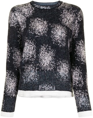 Y's Abstract-Pattern Crew-Neck Jumper