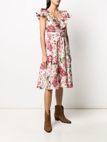 Thumbnail for your product : P.A.R.O.S.H. V-neck ruffled trim dress