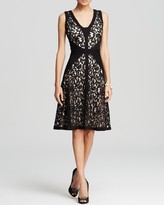 Thumbnail for your product : Tadashi Shoji Dress - V-Neck Lace Fit and Flare