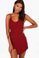 Thumbnail for your product : boohoo Wrap Over Tie Side Skort Playsuit