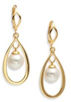 Thumbnail for your product : Majorica 10MM White Pearl Teardrop Earrings