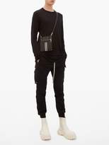 Thumbnail for your product : Rick Owens Cross-body Grained-leather Pouch - Mens - Black