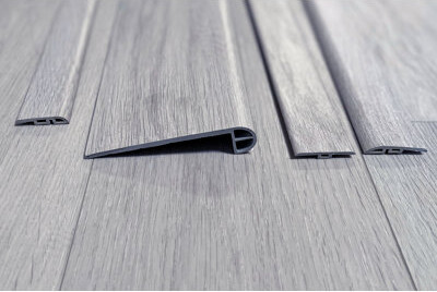 Majesta Vinyl 0.2” Thick x 1.75” Wide x 94” Length Overlap Reducer in Gray