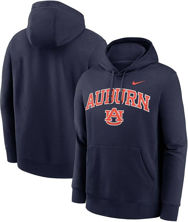 Men's Nike Navy Auburn Tigers Club Fleece Arch Pullover Hoodie