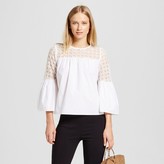 Thumbnail for your product : Who What Wear Women's Eyelet Trim Bell Sleeve Top