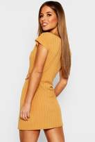 Thumbnail for your product : boohoo Petite Knitted Rib Buckle Detail Dress