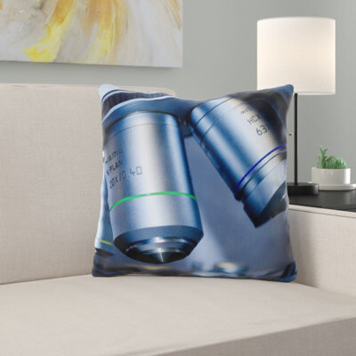 East Urban Home Microscope Throw Pillow