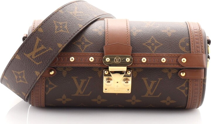 Papillon trunk leather crossbody bag Louis Vuitton Brown in