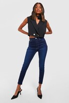 Thumbnail for your product : boohoo Mid Rise Butt Shaping Skinny Jeans