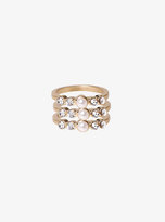 Thumbnail for your product : Torrid Gemstone & Pearl Midi Ring Set