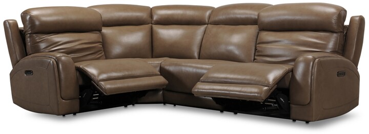 Winterton 4 Pc Leather Sectional Sofa, Danvors 7 Pc Leather Sectional Sofa With 3 Power Recliners