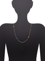 Thumbnail for your product : Miguel Ases Blue Hydro-Quartz & Miyuki Bead Station Necklace