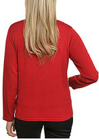 Thumbnail for your product : Allison Daley II Diamond Stitch Embellished 2-Fer Sweater