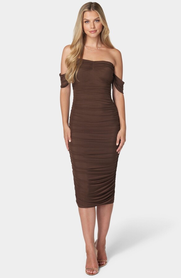 Bebe Women's Ruched Midi Dress