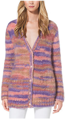 Michael Kors Space-Dyed Mohair Cardigan