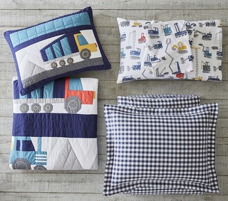 pottery barn construction bedding