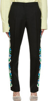 Thumbnail for your product : Jil Sander Black Embroidered Cropped Trousers