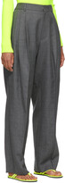 Thumbnail for your product : we11done Grey Wool Pin Tucked Trouser
