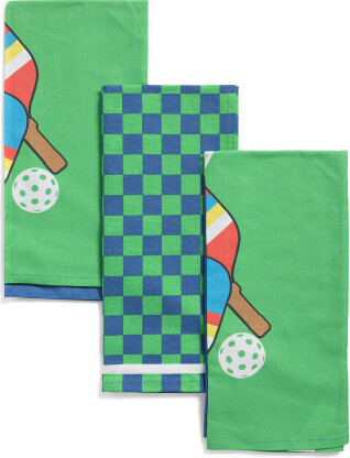 3pk Pickleball Kitchen Towels | Cotton