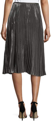Lafayette 148 New York Ranella Pleated Velvet Skirt
