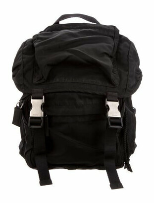 Prada Vintage Tessuto Backpack Black