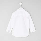 Thumbnail for your product : River Island Mini boys white long sleeve Oxford shirt