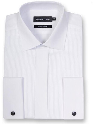 Double Two King Size Ribbed Pique Dress shirt - ShopStyle