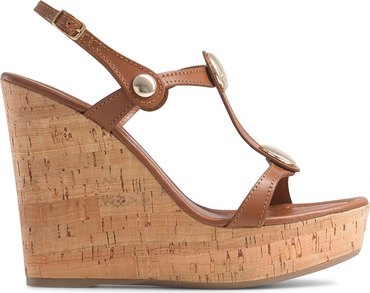 Russell & Bromley LEDGE Tbar Cork Wedge Heel ShopStyle