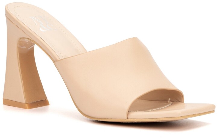 Nude Mule Heel | Shop the world's largest collection of fashion | ShopStyle