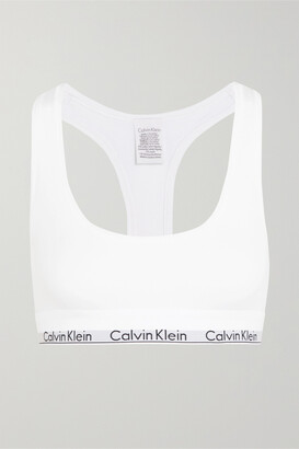 Calvin Klein Underwear - Modern Cotton Stretch Cotton-blend Soft-cup Bra - White