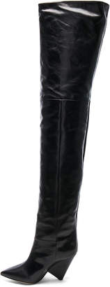 Isabel Marant Lostynn Leather Thigh High Boots