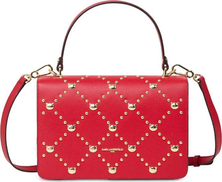 Karl Lagerfeld Paris Simone Studded Leather Crossbody ShopStyle