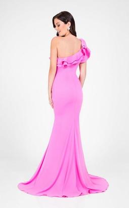 Terani Couture Lovely One-Shoulder Asymmetric Polyester Mermaid Gown 1711P2402