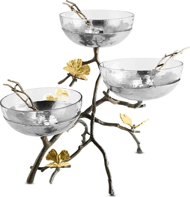 Michael Aram Butterfly Ginkgo Triple Bowl Set