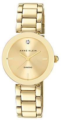 Anne Klein Women Liberty Quartz Watch with Gold Dial Analogue Display and Gold Alloy Bracelet AK/N1362CHGB