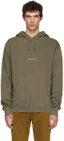 Thumbnail for your product : Saint Laurent Green Rive Gauche Logo Hoodie